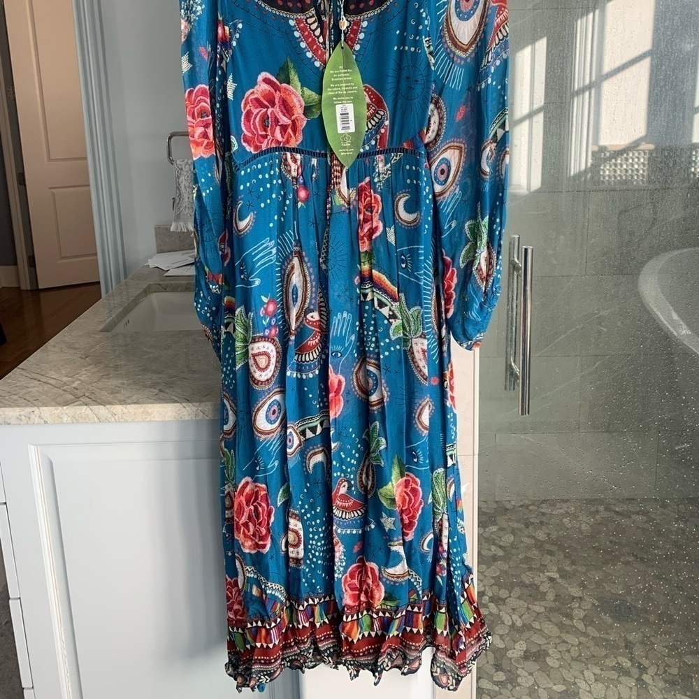 FARM Rio Mystic Blue Midi Dress - Picture 4 of 10